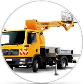 Иконка с изображением грузовика с подъёмником